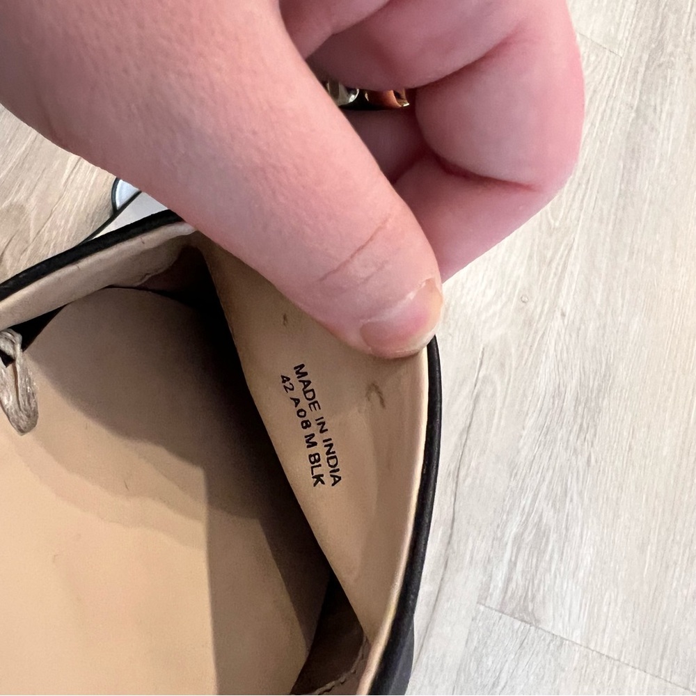 Topshop Black Pointed Slip-On Leather Mules - Picture 3 of 3